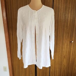 Newport News White Embroidered Top